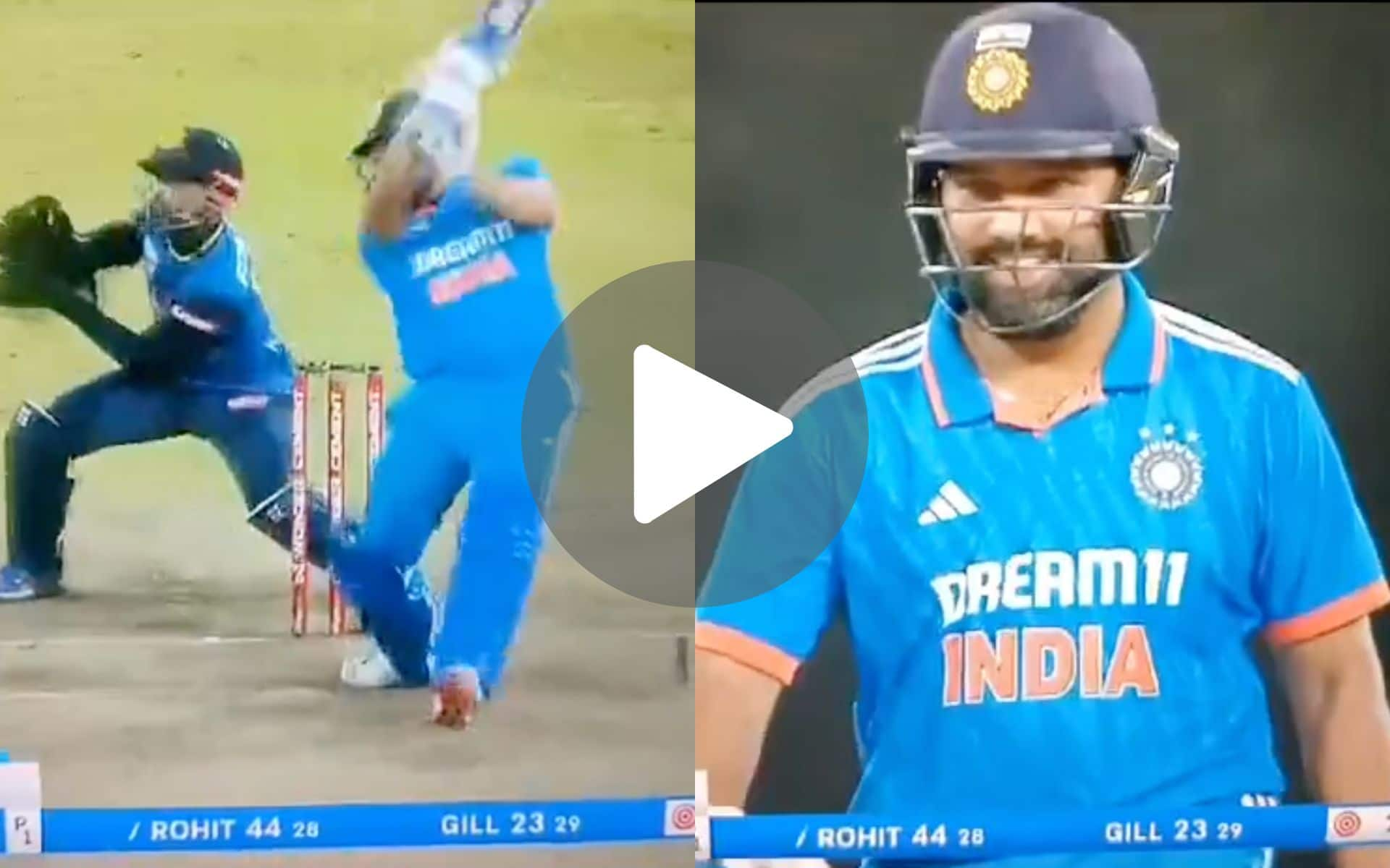 [Watch] Rohit Sharma's Evil Smile As He Smashes A Huge Six To Complete His 50 In 2nd ODI vs SL